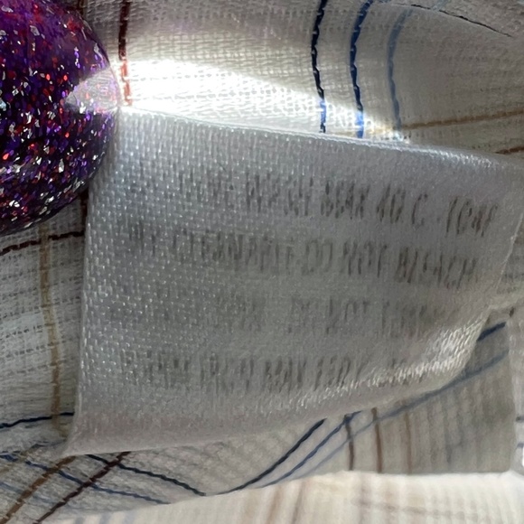 ERMENEGILDO ZEGNA WHITE W BLUE & BROWN GRID PATTERN CHECKED COTTON DRESS SHIRT - Picture 11 of 11